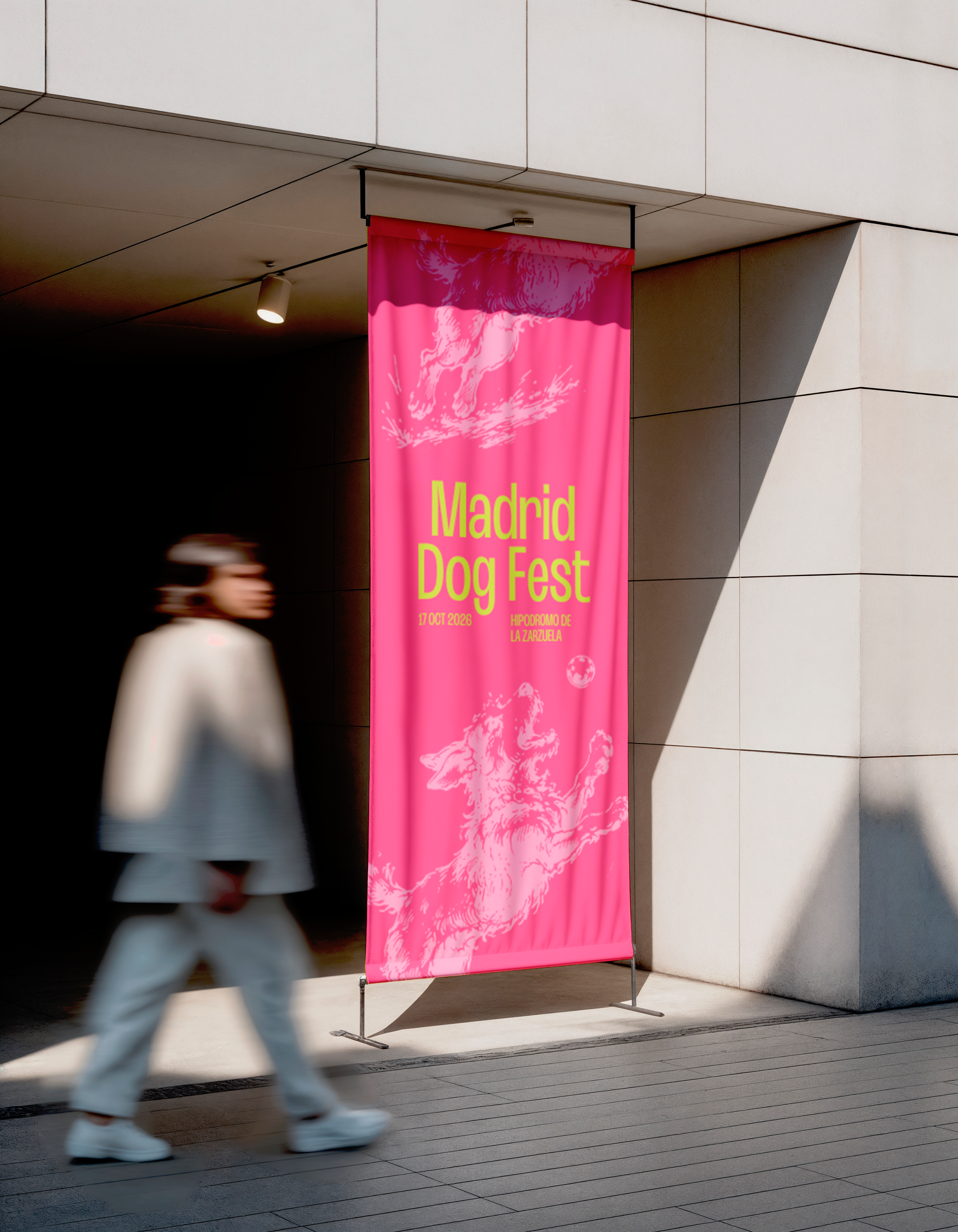 Madrid Dog Fest outdoor banner
