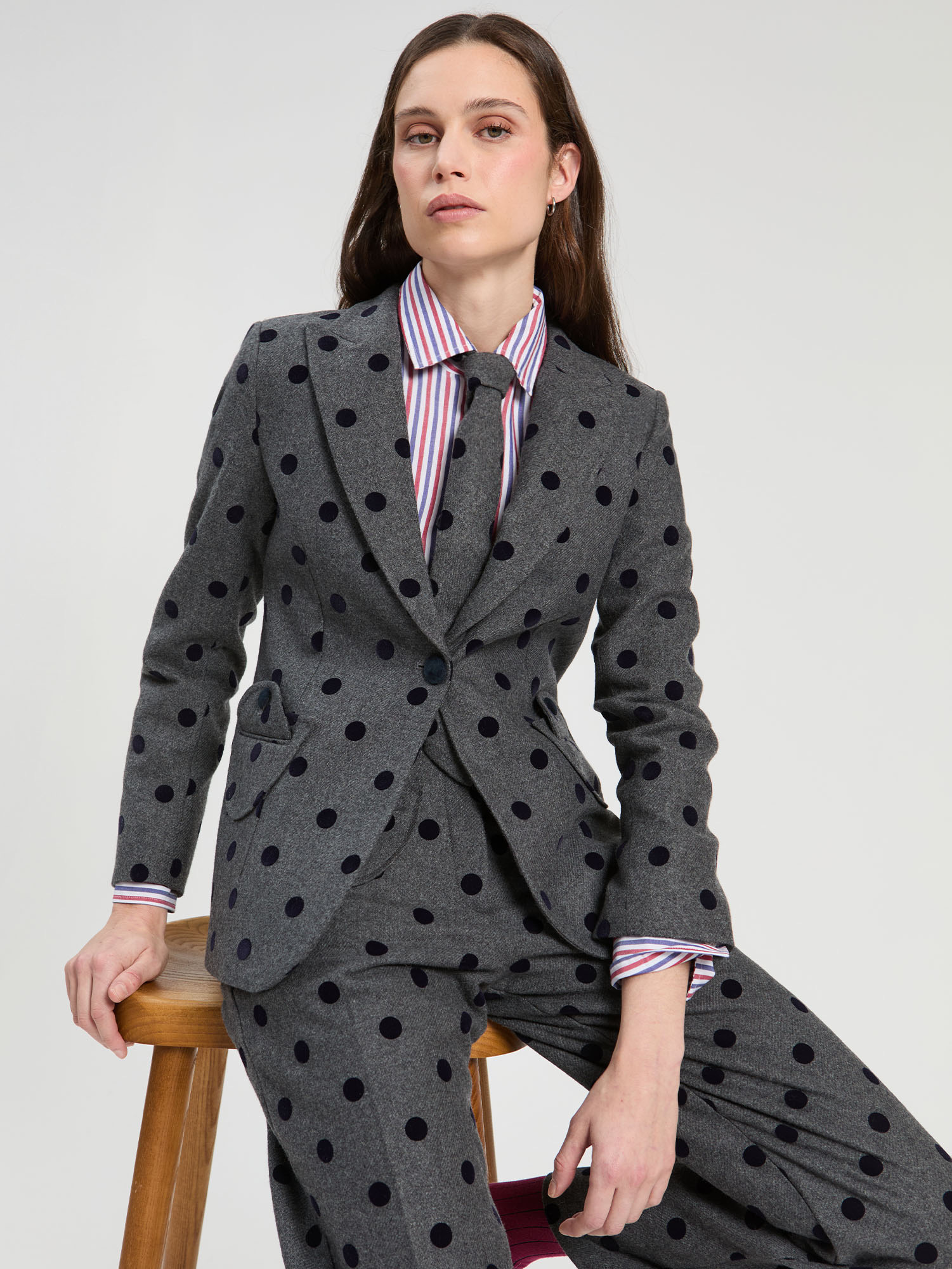Vilagallo campaign — polka-dot tailoring